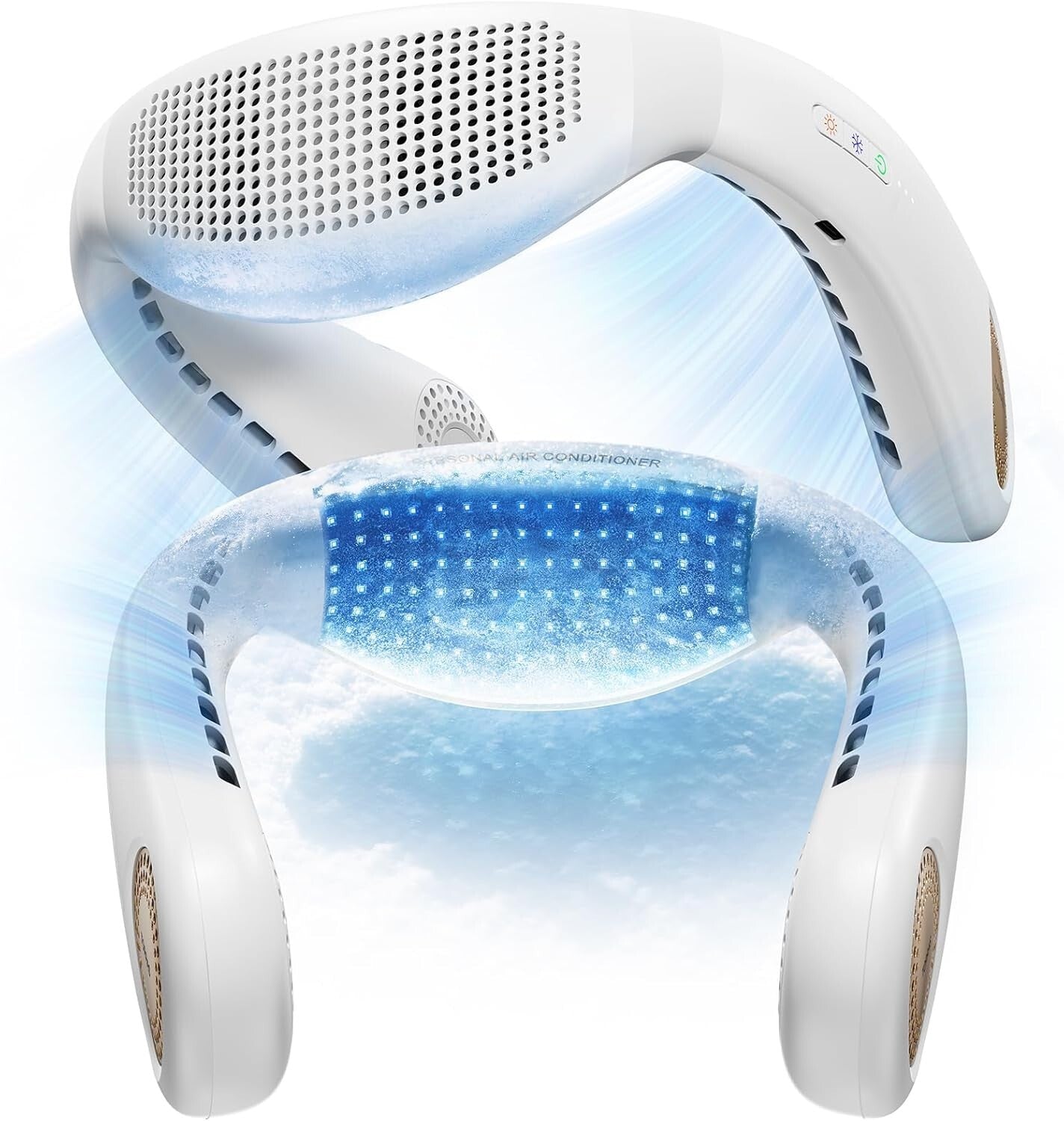 Ergonomic Neck Air Conditioner - Stylish Portable Fan with Long Battery Life