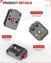 Load image into Gallery viewer, Versatile Camera Quick Release System with Arca Swiss Base for Easy Mounting