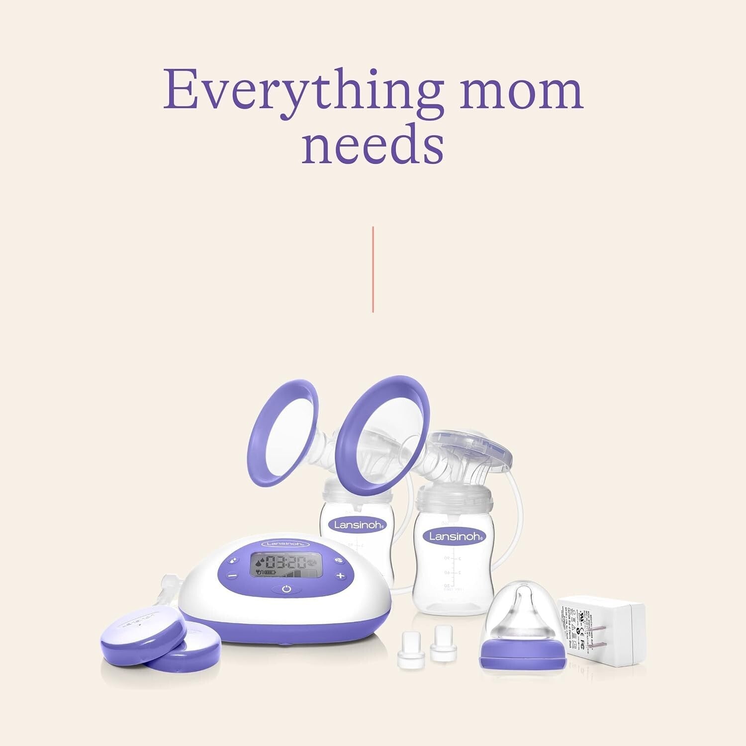 Efficient Double Electric Breast Pump with Hospital Strength Suction & Tote Bag