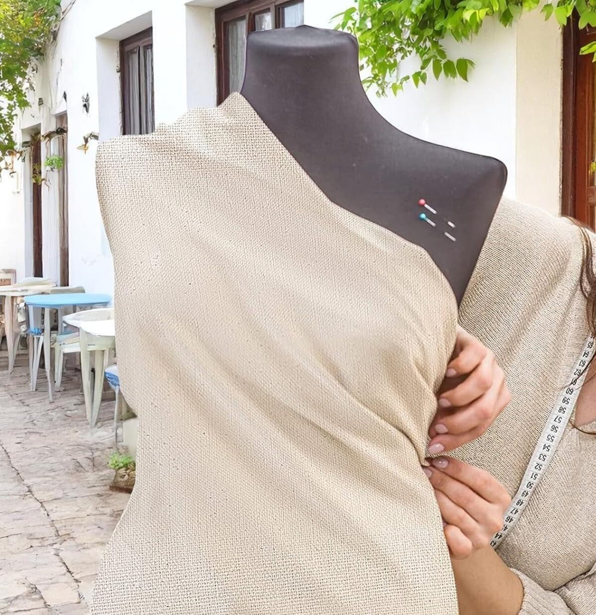 Versatile 25 Yards Natural Cotton Muslin Fabric - Ideal for Quilting & Draping