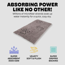 Load image into Gallery viewer, Versatile Dog Doormat 60''x30'' - Stylish Grey with Rapid Drying Ability