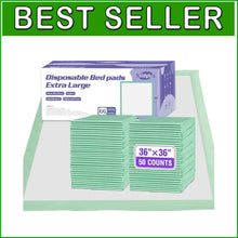 Load image into Gallery viewer, Premium Extra Large 36" x 36" Incontinence Pads - Soft, Tear-Resistant Underpads