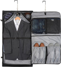Load image into Gallery viewer, Lightweight 45-Inch Garment Bag with Shoulder Strap &amp; 9 Pockets for Easy Travel