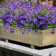 Load image into Gallery viewer, 20 Bundles UV Resistant Artificial Flowers - Lifelike Outdoor Decoration in Blue
