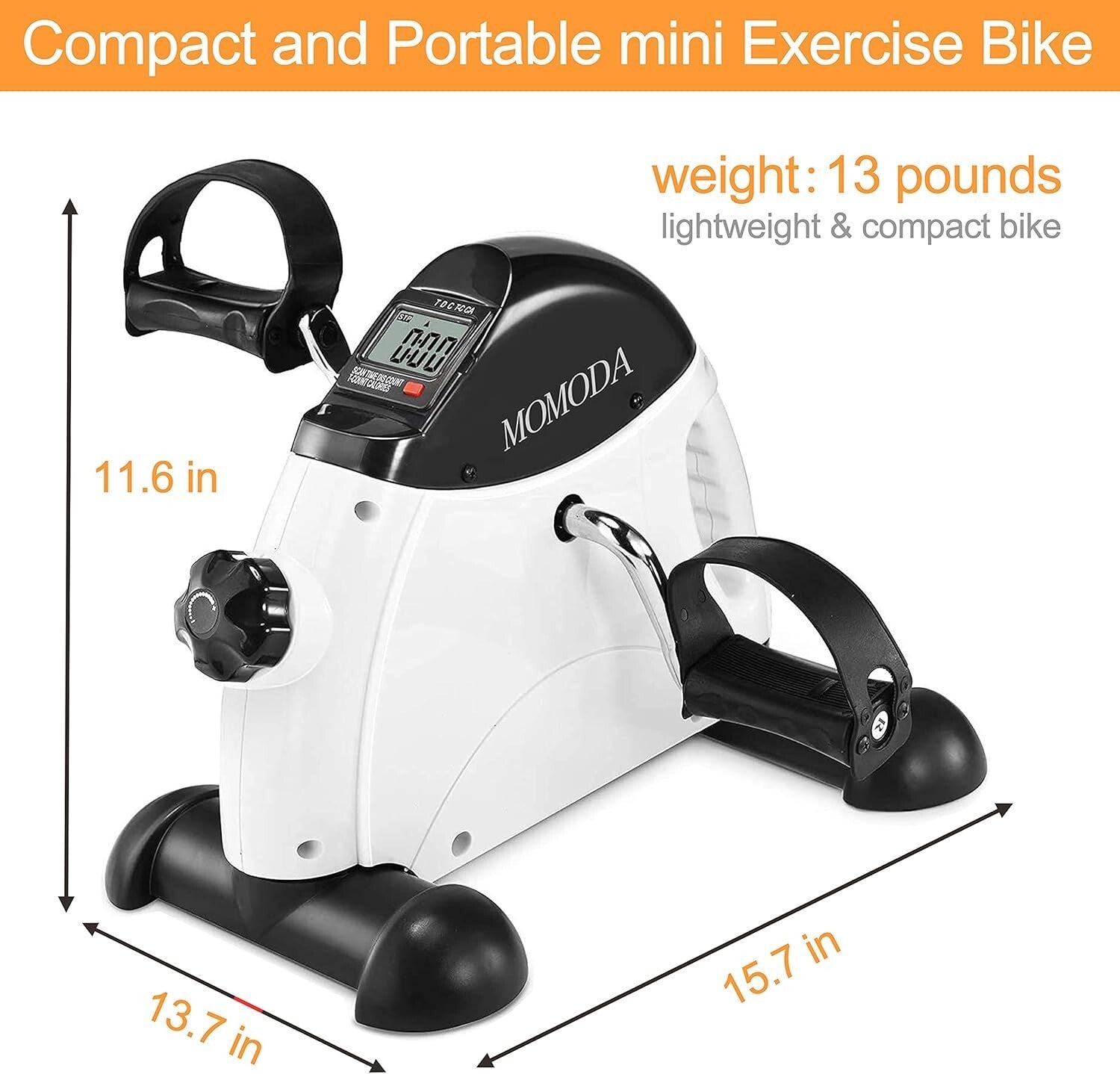 Lightweight Leg and Arm Mini Bike with LCD Monitor - Ideal for Daily Workouts