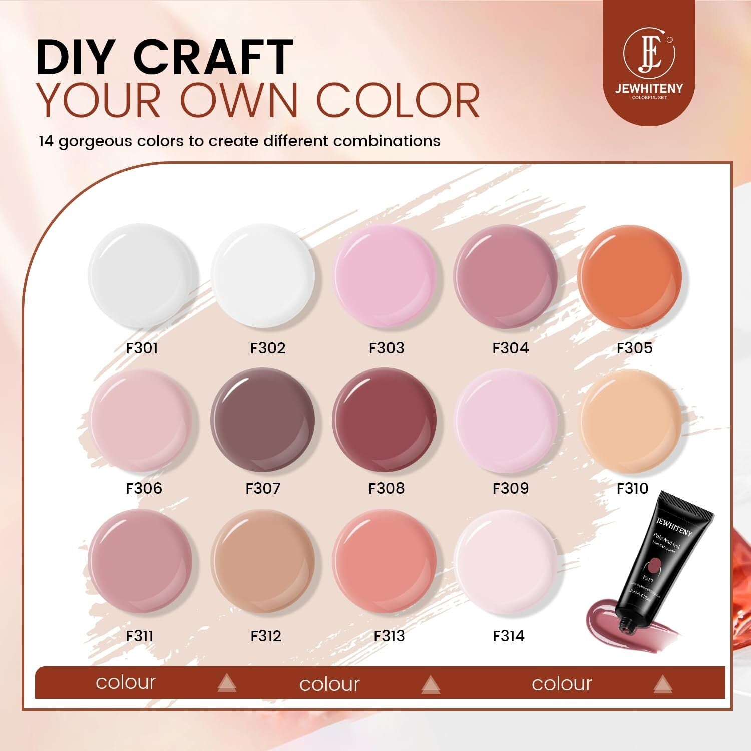 14-Piece Polygel Nail Extension Kit with 48W Lamp & Drill - Ultimate Starter Set