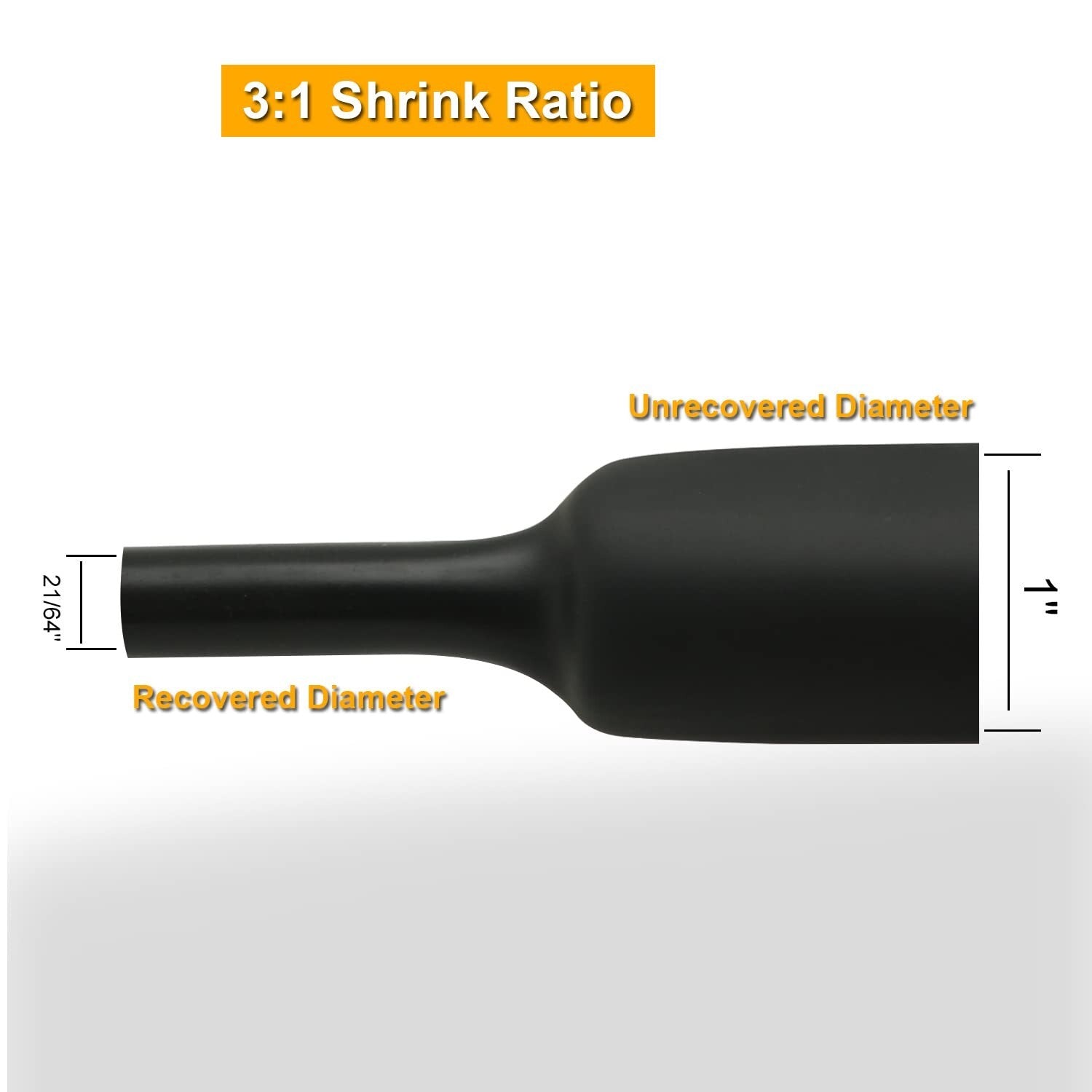 Adhesive-Lined 59 Ft Heat Shrink Tubing - 1" for Enhanced Electrical Insulation