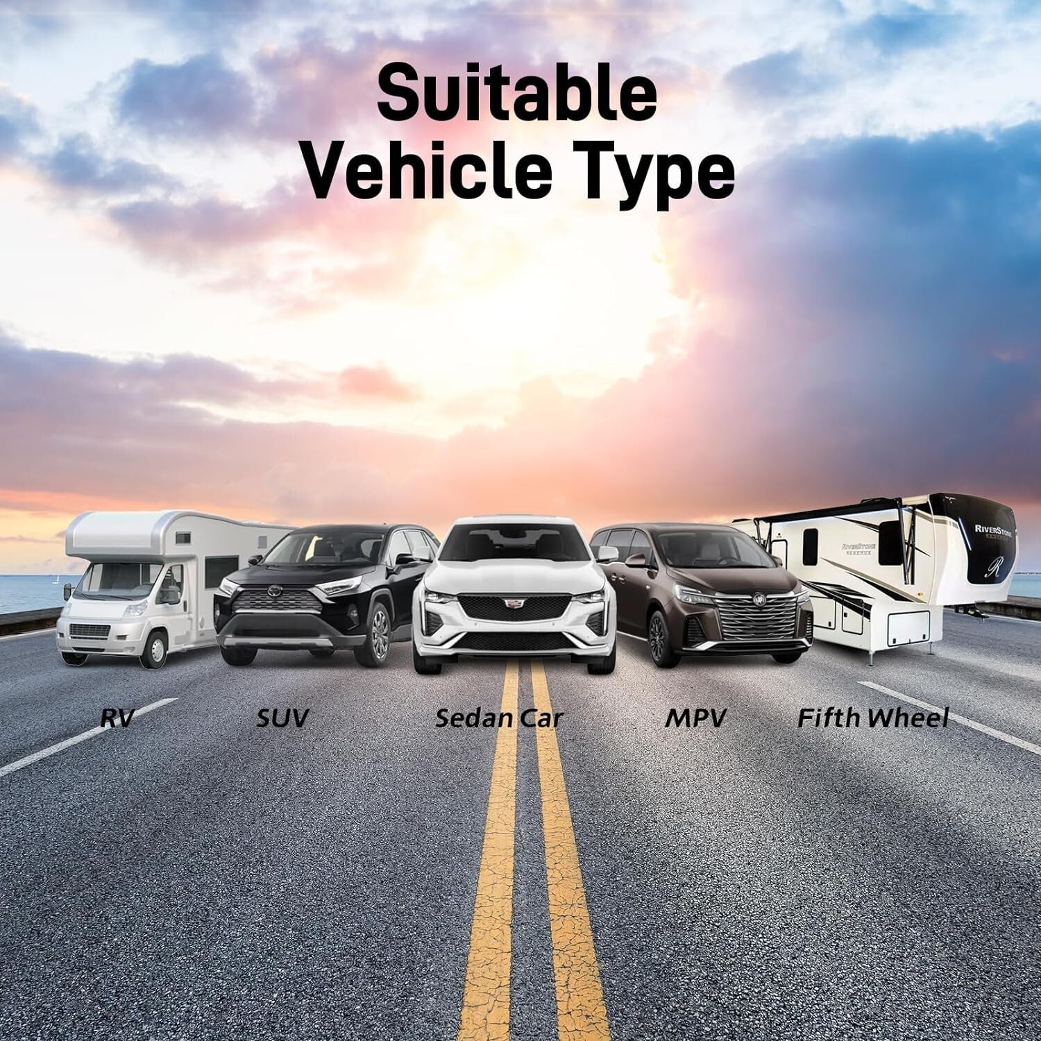 Advanced Solar TPMS for RV Trailers - 6 Sensors, 50ft Range, Energy Efficient