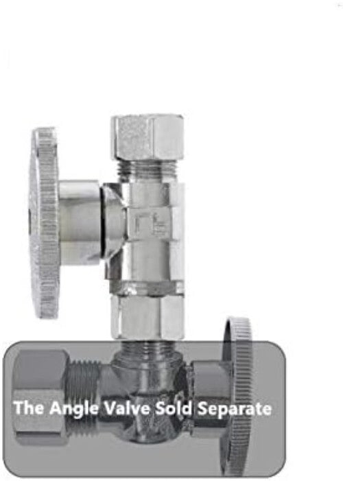 10-Pc Lead-Free Chrome Brass Plumbing Shut-Off Valve - Quarter-Turn Design