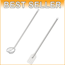 Load image into Gallery viewer, Professional Quality 42" Mixing Paddle &amp; 40" Mesh Skimmer for Seafood Boils