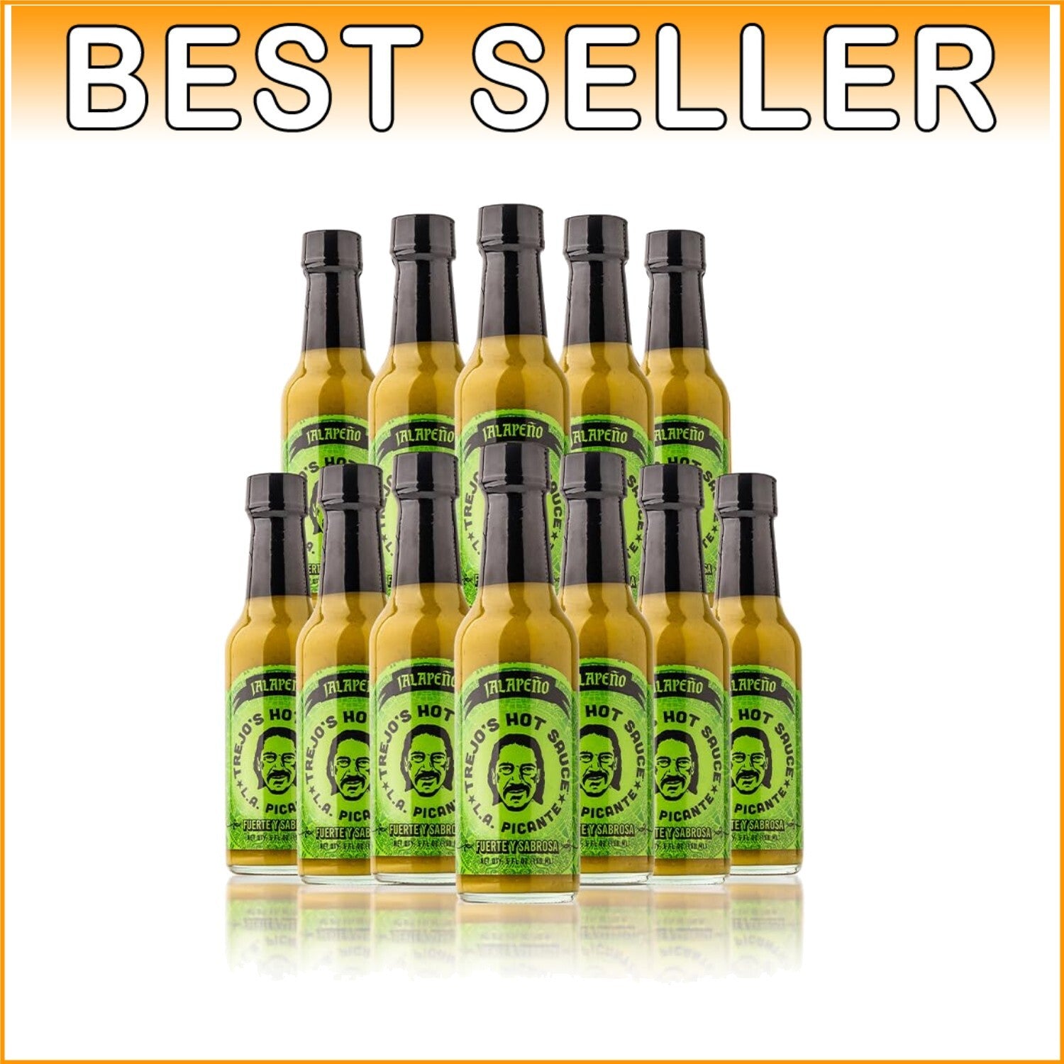 Flavorful Trejo's Hot Sauce with Lime, Honey & Green Olives | Non-GMO | 12 Count
