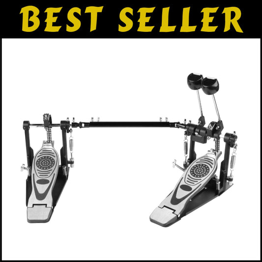 Professional Double Bass Drum Pedal with Adjustable Spring Tension & Sticks