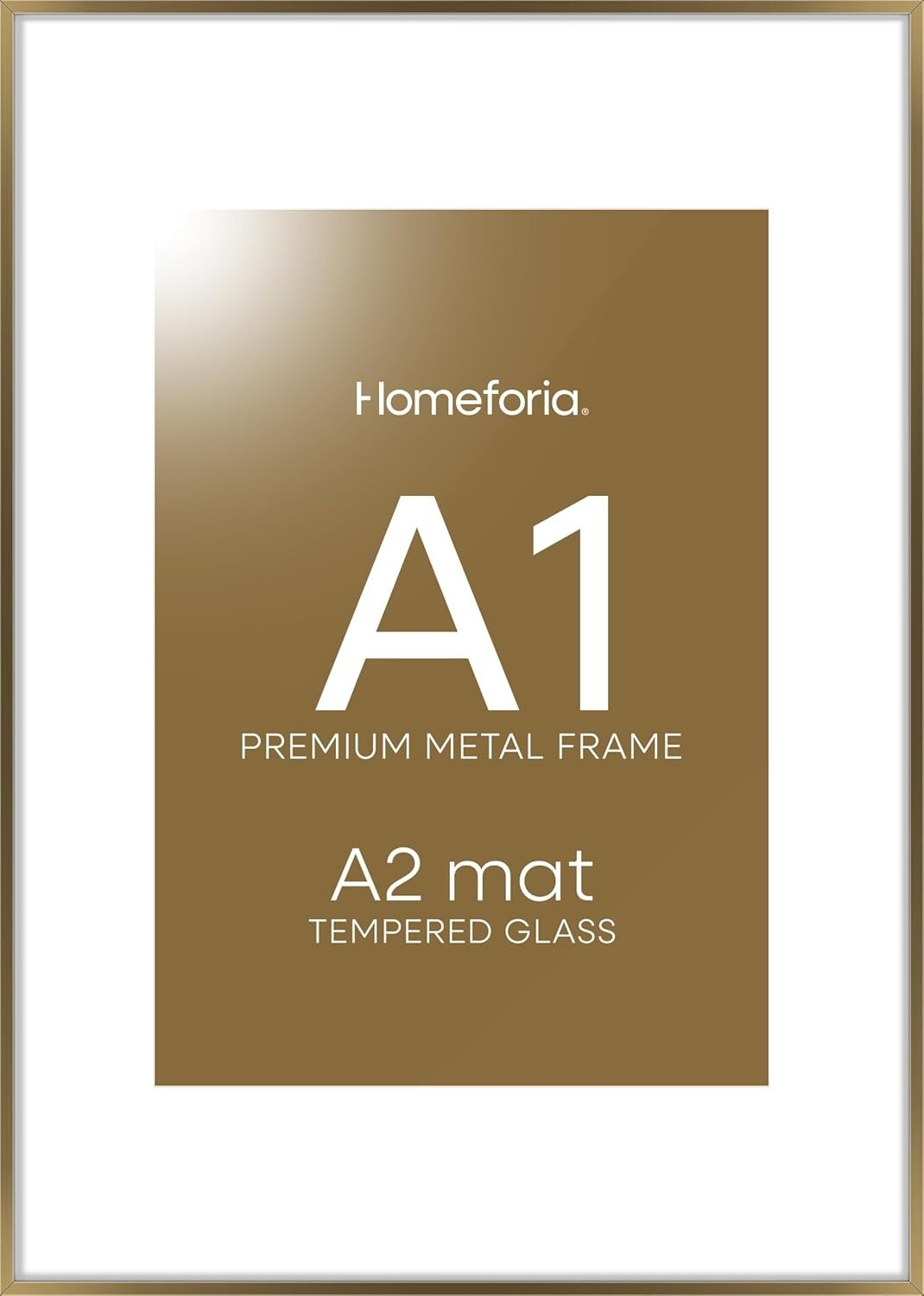 Classic Bronze A1 Poster Frame with Mat – 23.4x33.1” for Stunning Displays