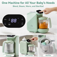 Load image into Gallery viewer, Safe Baby Food Processor with Auto Cooking, Grinding &amp; Stainless Steel Basket
