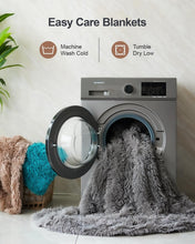 Load image into Gallery viewer, Super Soft King Size Grey Faux Fur Throw Blanket – Cozy Comfort for All Seasons