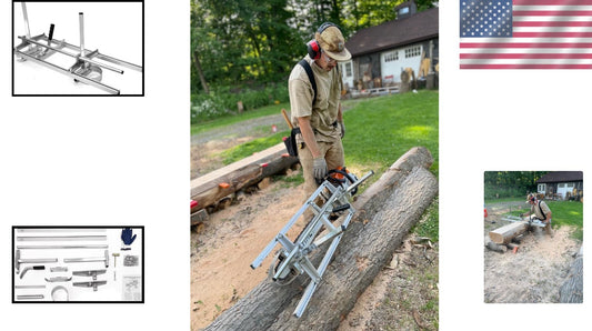 Versatile Chainsaw Mill - Adjustable Heights, 14" to 24" Bar Compatibility