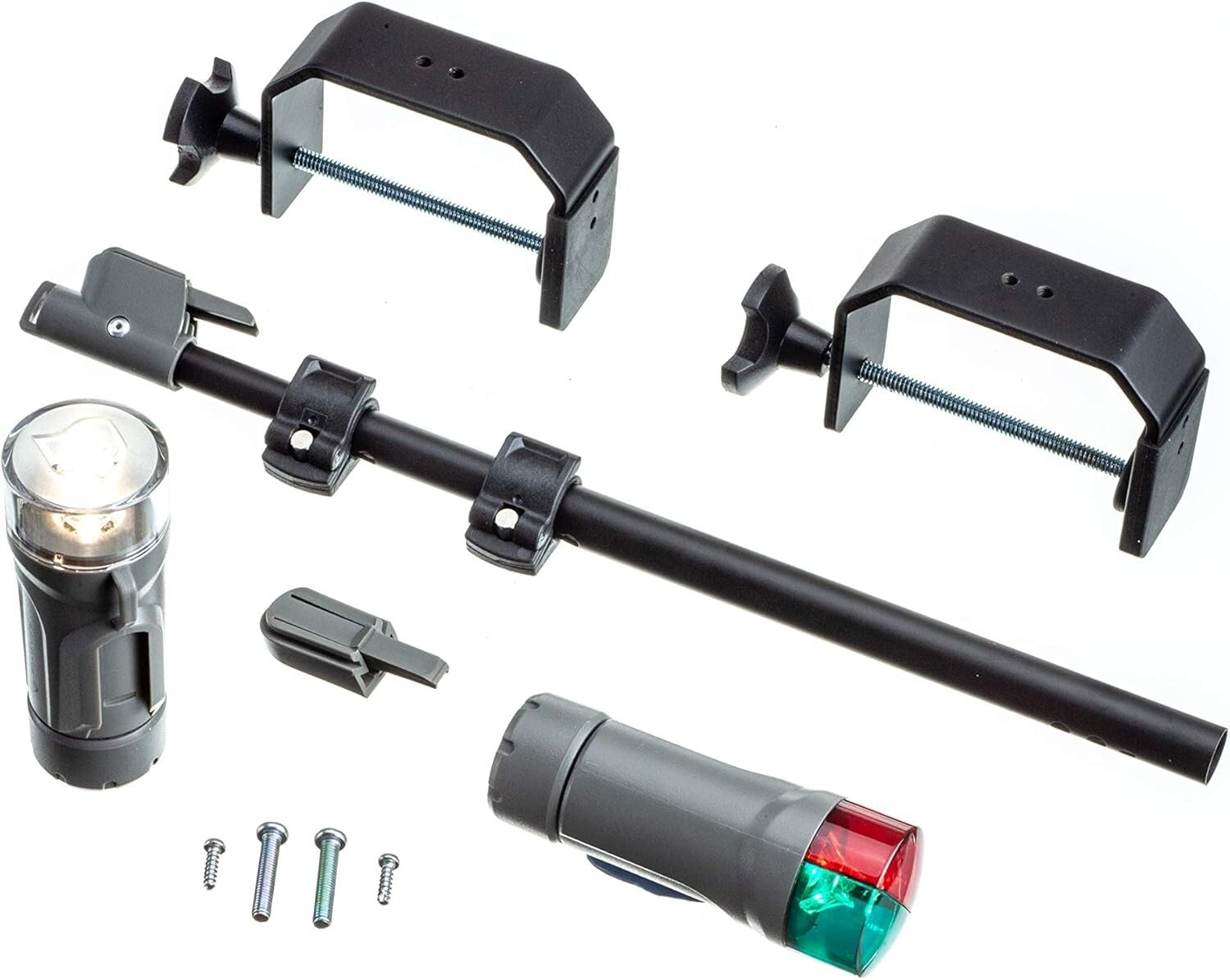 Shockproof LED Navigation Light with Telescoping Pole for Watercraft Safety