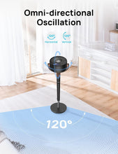 Load image into Gallery viewer, TurboPoly 40" Pedestal Fan: Remote Controlled with 8 Speeds for Ultimate Comfort