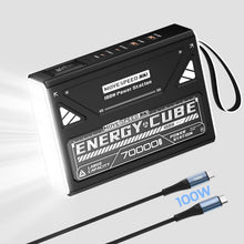 Load image into Gallery viewer, Portable Power Bank with 100W Fast Charging &amp; Emergency Flash Light for Outdoors