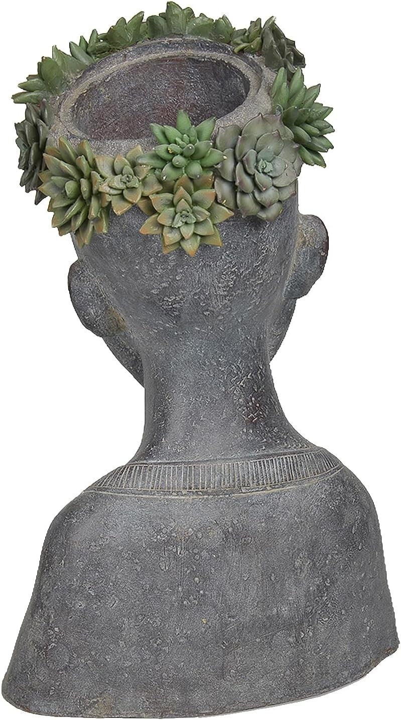 Creative Face Shaped Outdoor Planter with Drainage - Eye-catching Succulent Pot