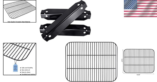 Durable Porcelain Steel Cooking Grates and Heat Plates for Dyna-Glo Grill Models