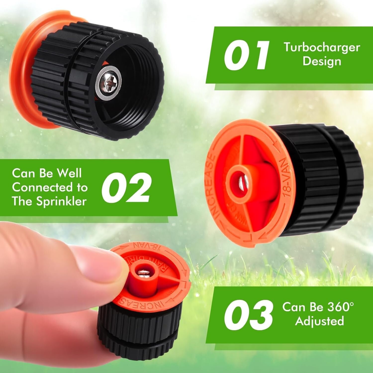 Complete 16 Pcs 4/6/8/10 Van Sprinkler Nozzles: Save Water & Enhance Lawn Care