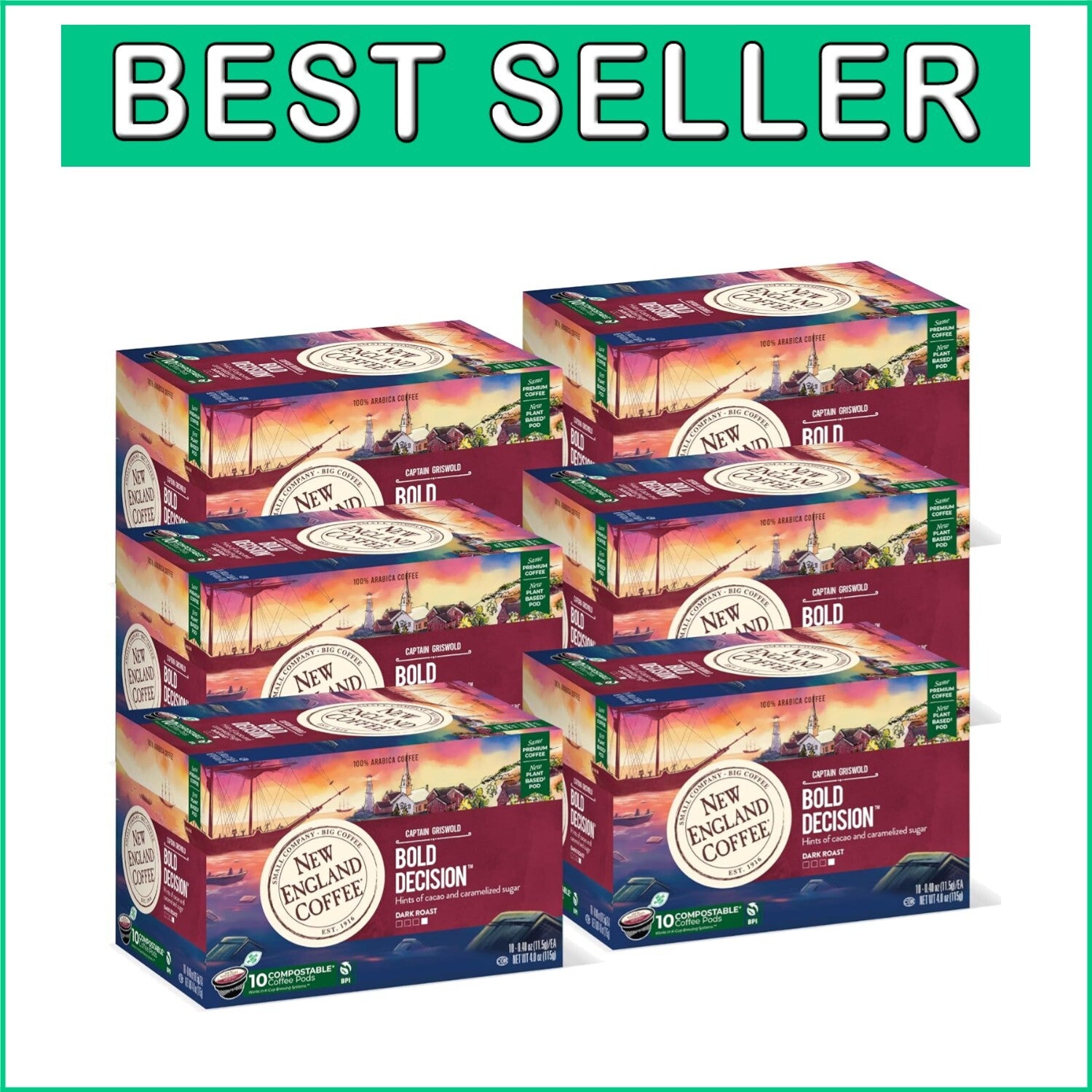 Experience Bold Decision - Dark Roast Single Serve Coffee Pods, 6 Packs of 10ct