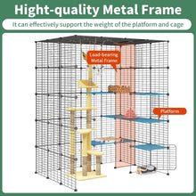 Load image into Gallery viewer, Multi-Pet Metal Cat Cage with 6 Access Points - Ideal Playpen for Cats &amp; More