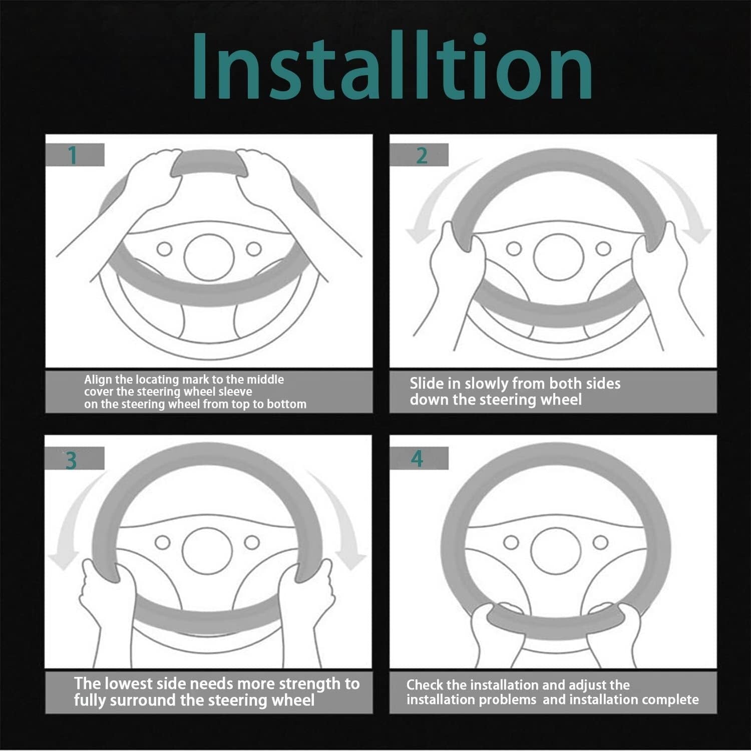 High-Quality 15-inch D-Shape Suede Steering Wheel Cover - Subaru WRX Compatible