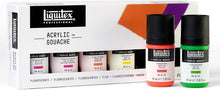 Load image into Gallery viewer, Intense Fluorescent Acrylic Gouache Paint Set, 6 x 2oz for Digital Illustrations