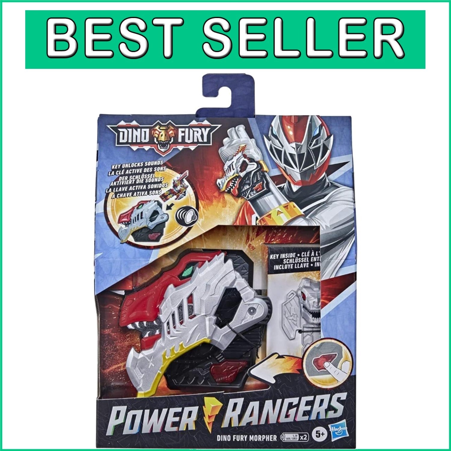 Exciting Dino Fury Morpher with Dino Key Action and Sound Effects for Children