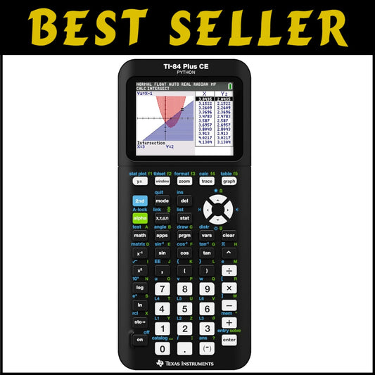 TI-84 Plus CE Color Graphing Calculator - Perfect for Math & Science Success