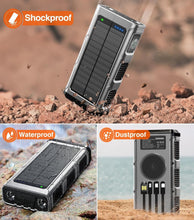 Load image into Gallery viewer, 45800mAh Solar Power Bank with Built-In Cables &amp; Flashlight - Fast Charging