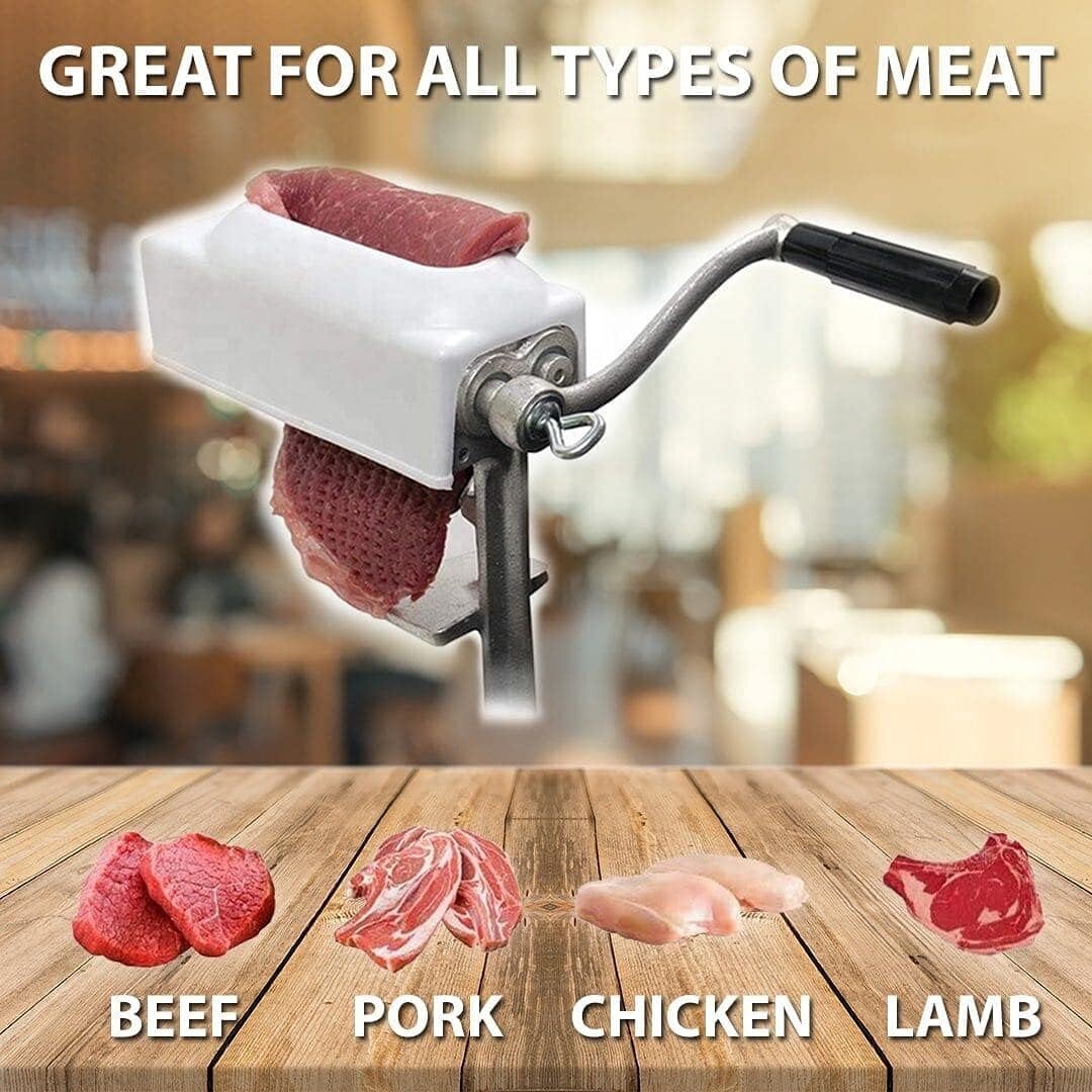 Aluminum Meat Tenderizer Cuber with Safety Cover - Perfect for Marinading