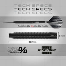 Load image into Gallery viewer, Premium Razor Edge Black Darts Set – 24g Tungsten with Stunning Grip Technology