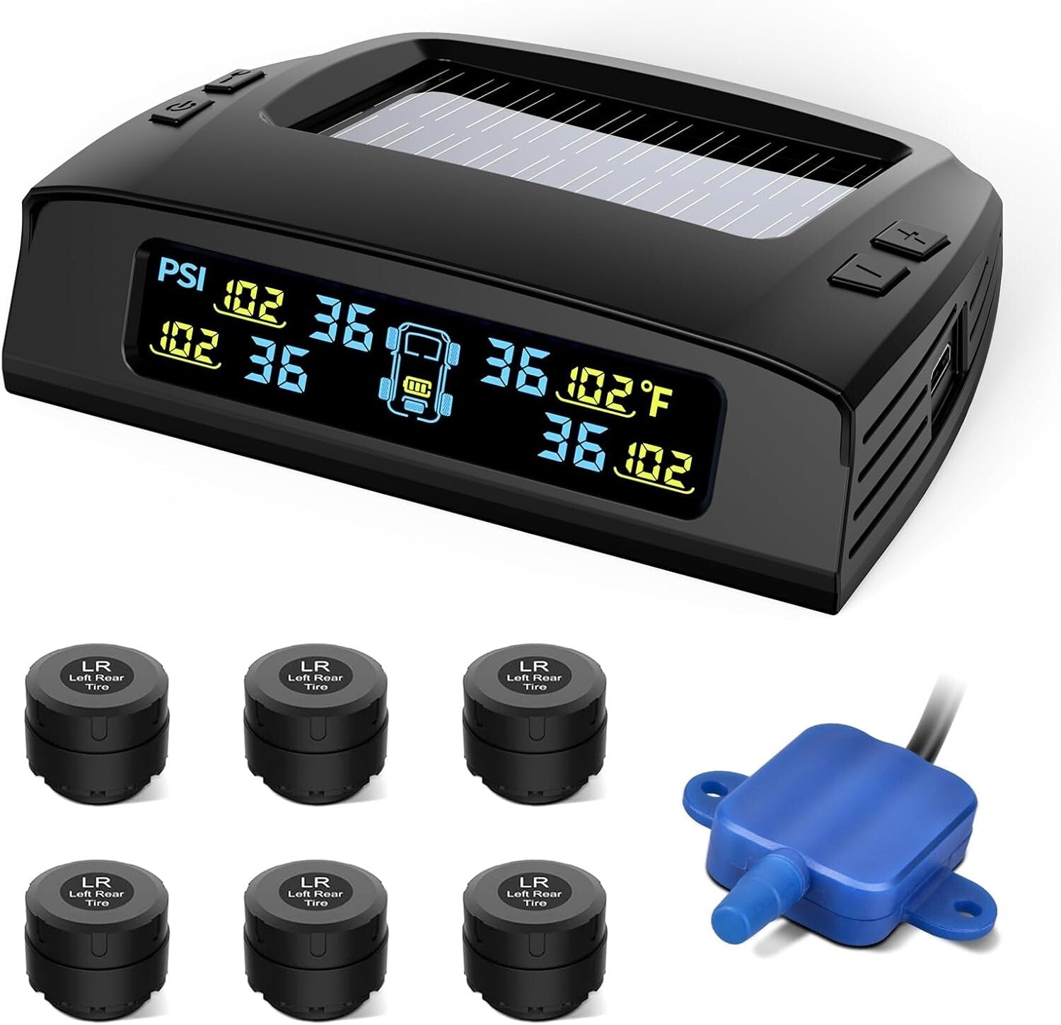 Advanced Solar TPMS for RV Trailers - 6 Sensors, 50ft Range, Energy Efficient