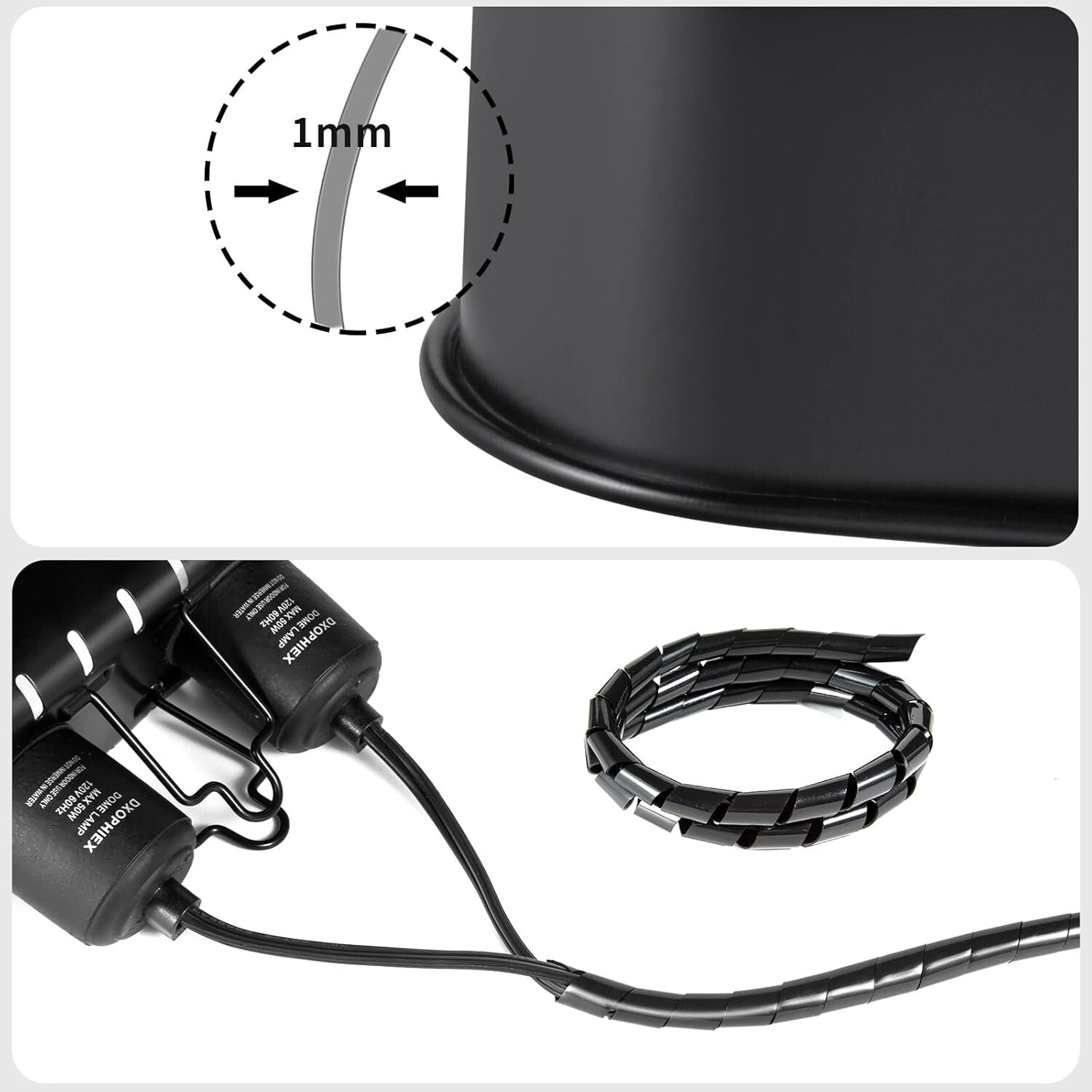 Premium Aluminum Dual Heat Lamp for Reptiles with 60W Basking & Infrared Light