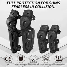 Load image into Gallery viewer, Reflective 2 in 1 Motorcycle Knee and Shin Pads - Ideal for Safety on the Road