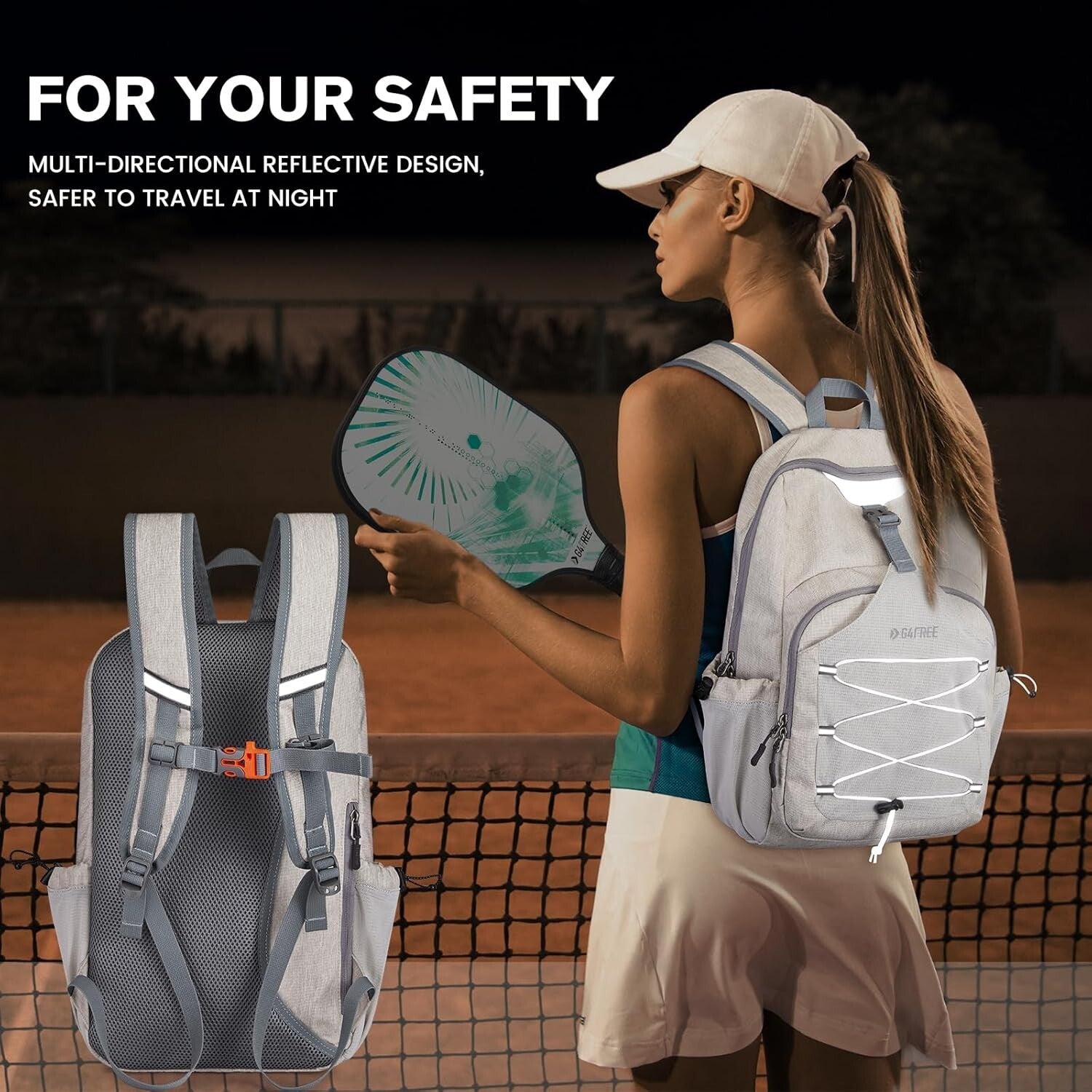 Durable Pickleball Backpack with Padded Straps & Hidden Pocket - Perfect Gift