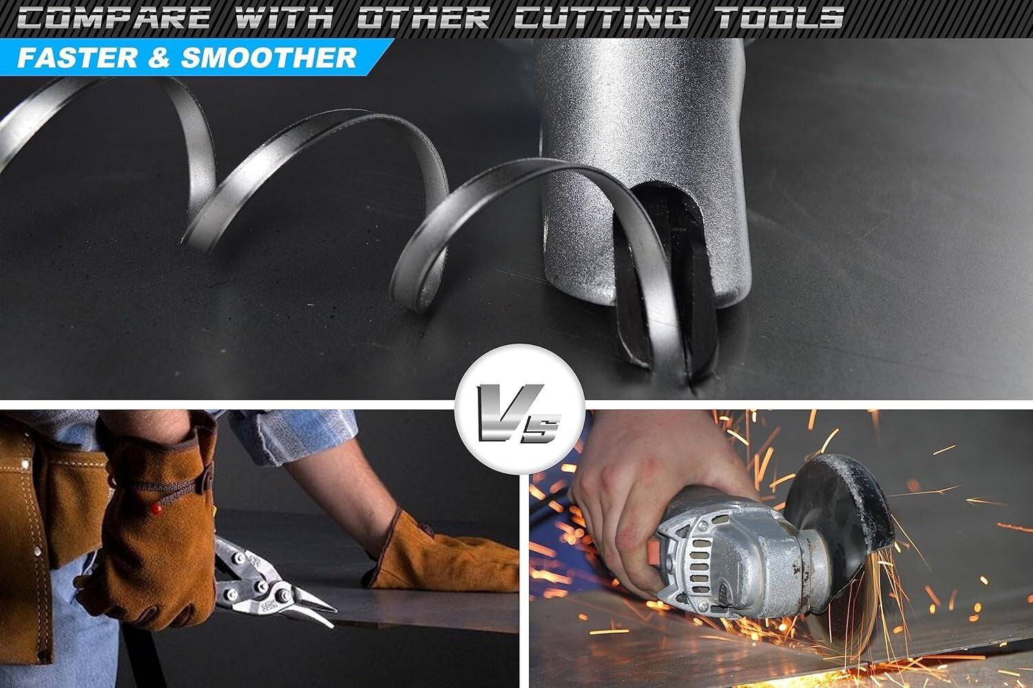 Professional 14 Gauge Metal Cutter - Ergonomic Design, 2700 SPM Variable Speed
