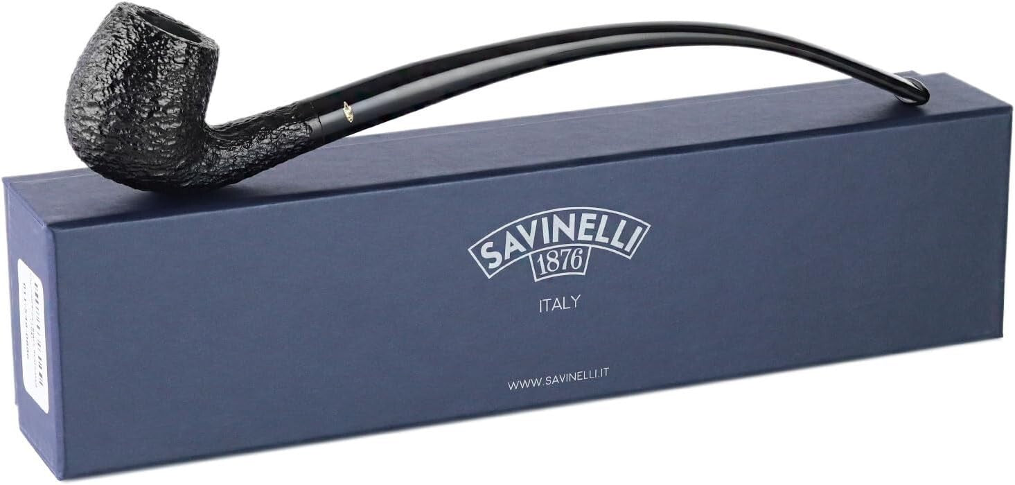 Elegant Bent Billiard Pipe - Handmade Italian Craft with Extra Length and Style