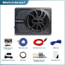Load image into Gallery viewer, Enhanced Audio Experience: 10" 800W Under Seat Subwoofer with Bass Boost &amp; LED