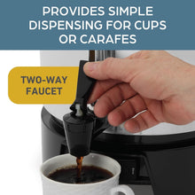 Load image into Gallery viewer, Elegant 100-Cup Coffee Urn with Removable Filter &amp; Cool-Touch Handles for Safety