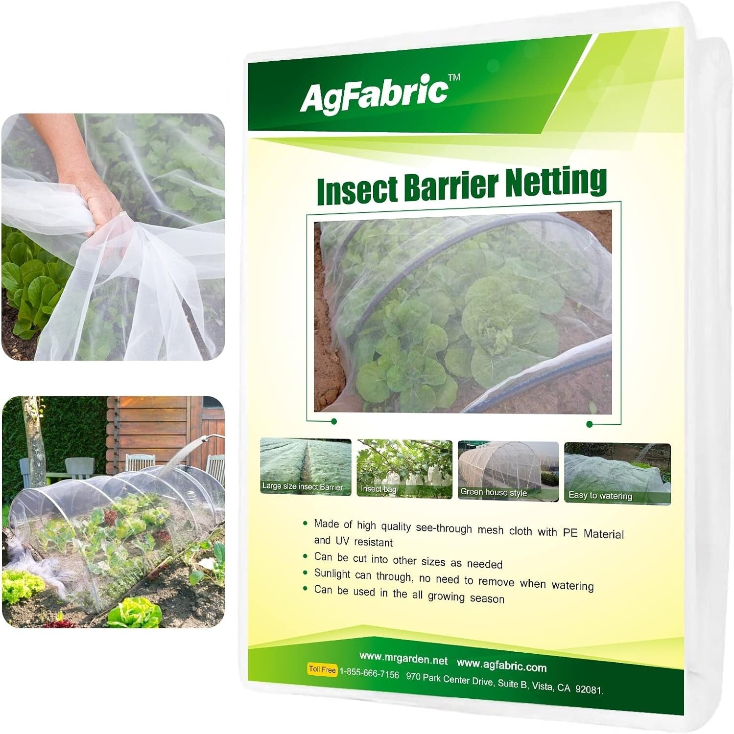 Breathable HDPE Bird Netting for Vegetables & Fruits 6.5'x50' - Flexible Design