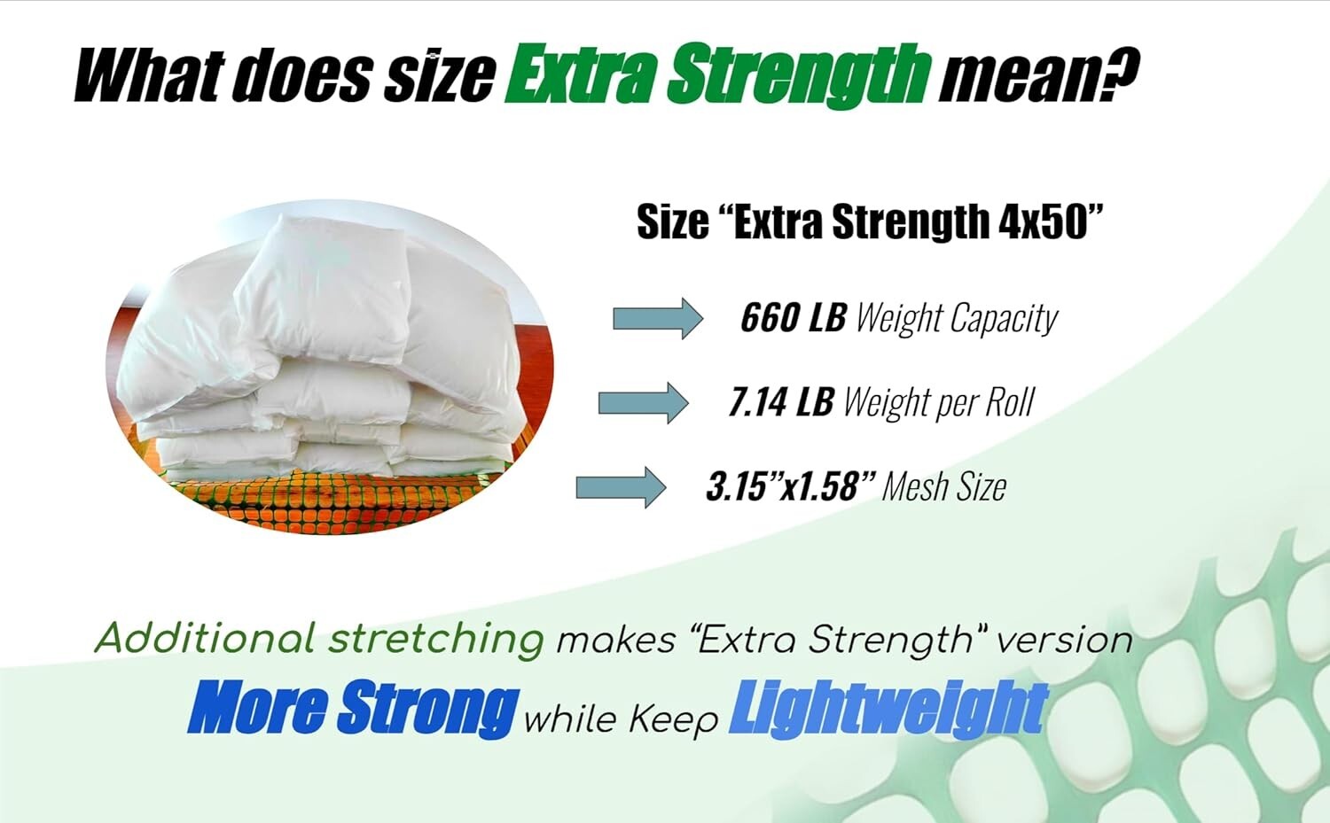 Extra Strength Plastic Mesh Safety Fence 4'x50' with 100 Zip Ties - Durable &...