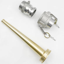 Load image into Gallery viewer, 1.5 Inch Brass Fire Hose Nozzle with NPSH/NPT Connections - Durable &amp; Versatile