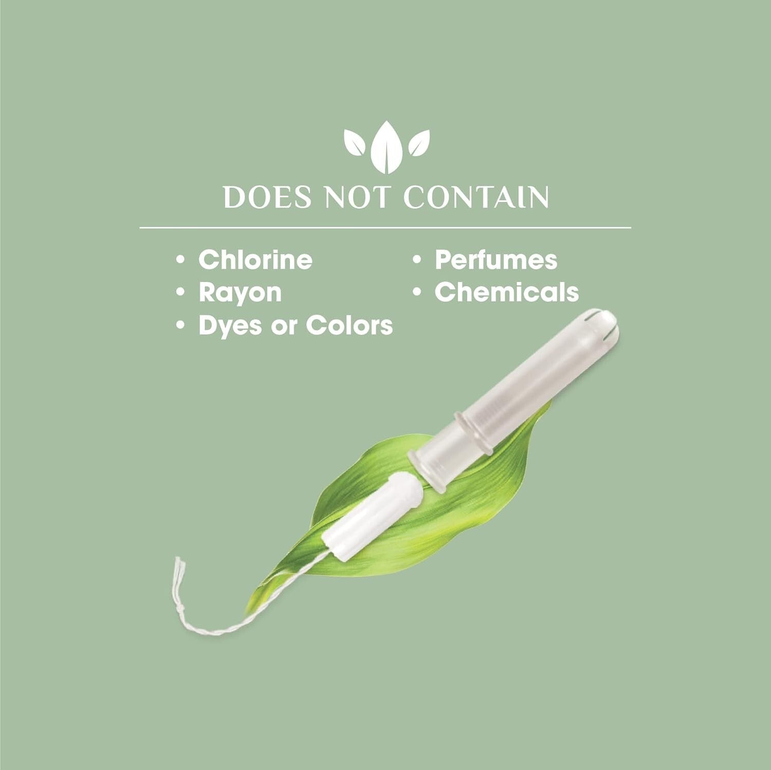 Hypoallergenic Organic Cotton Tampons with Plant-Based Applicator - Super Flow