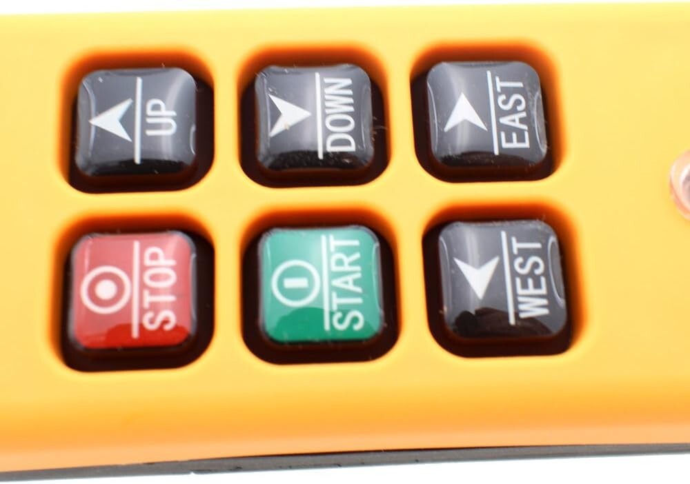 6-Key Durable Wireless Remote Control Switch for Industrial Machinery (50-100m)