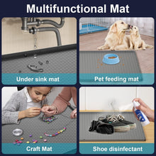 Load image into Gallery viewer, Stain-Resistant Under Sink Mat - 37" x 22" Flexible Silicone for Clean Cabinets