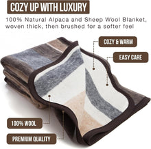 Load image into Gallery viewer, Warm &amp; Breathable Alpaca Wool Blanket - King Size, Durable &amp; Machine Washable